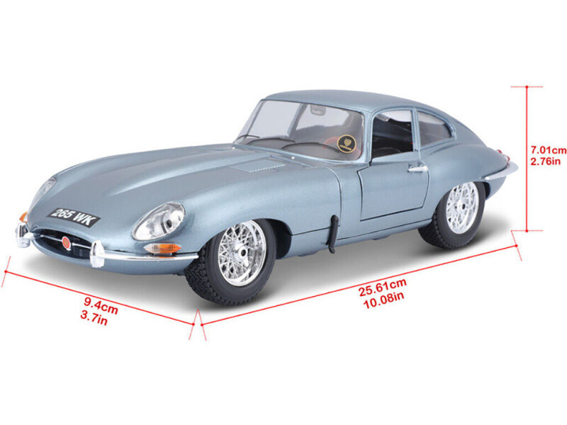Bburago Jaguar E Coupe 1:18 Metalic Silver Blue
